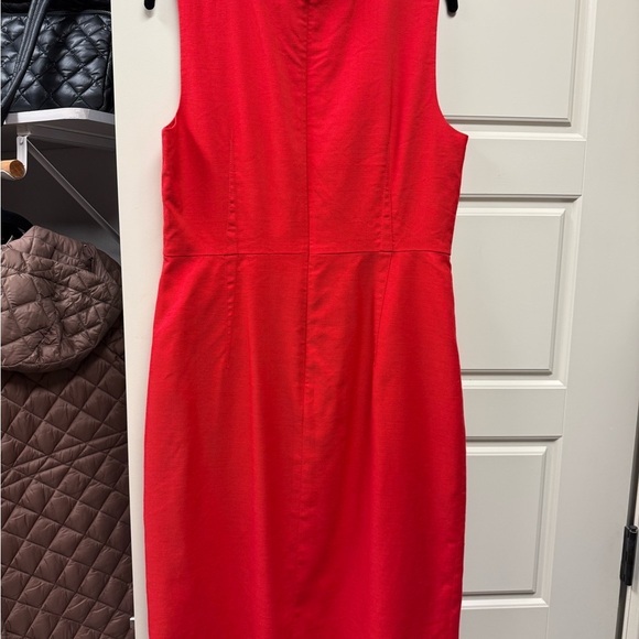 J Crew Red Sleeveless Dress Like New Sz 10 - Picture 4 of 6